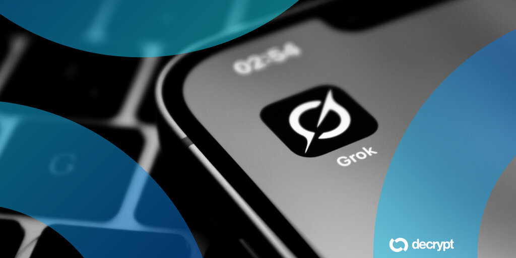 Grok app on a smartphone screen gID 7 3