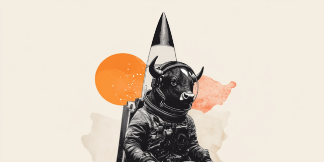 bullish astronaut rocket Medium