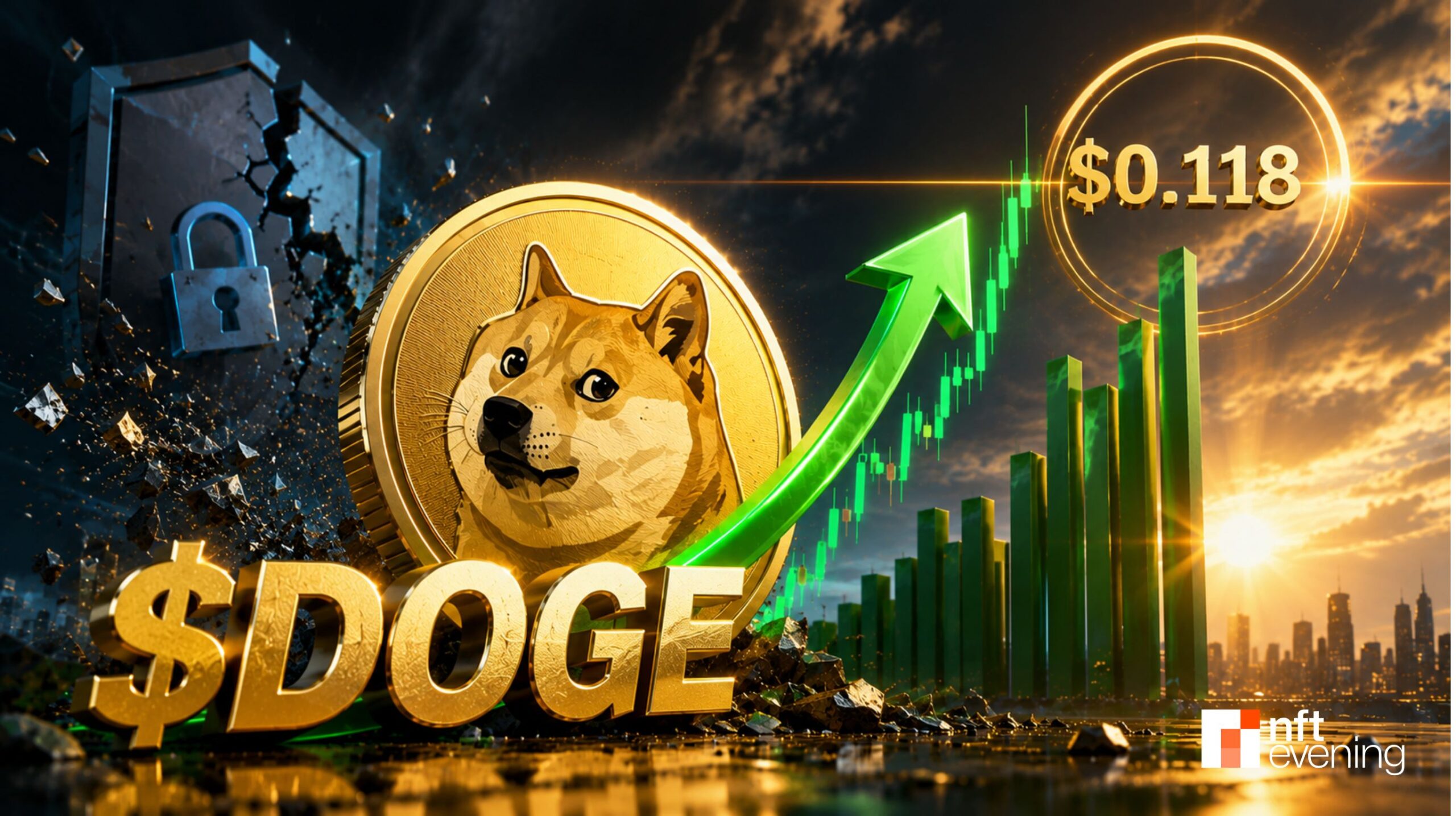 Dogecoin Eyes Breakout as DOGE Nears $0.118 Fibonacci Barrier